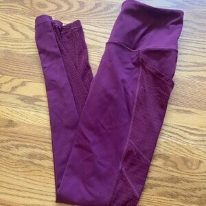 VS burgundy mesh leggings XS